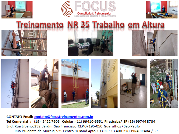 NR 35 Trabalho em Altura PRESENCIAL SOMENTE