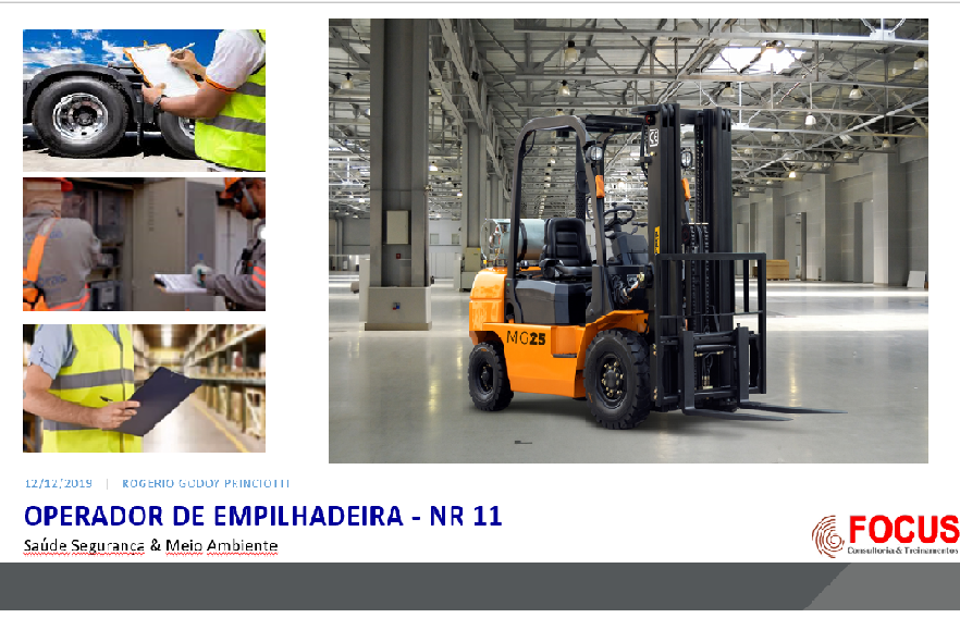 NR 11 Operador de Empilhadeira