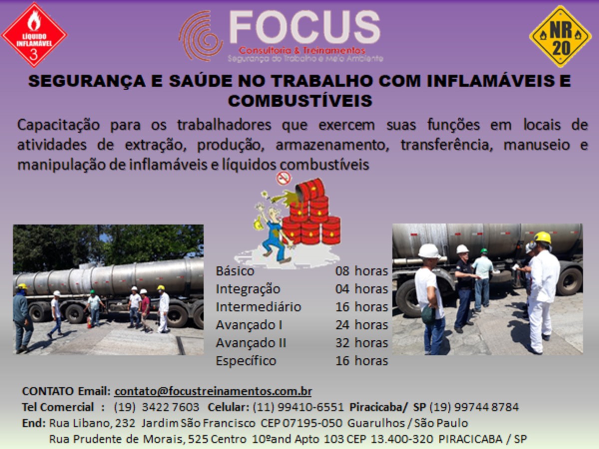 NR 20 Segurança Líquidos Inflamáveis e Combustíveis