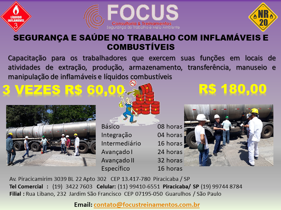 NR 20 Segurança Líquidos Inflamáveis e Combustíveis